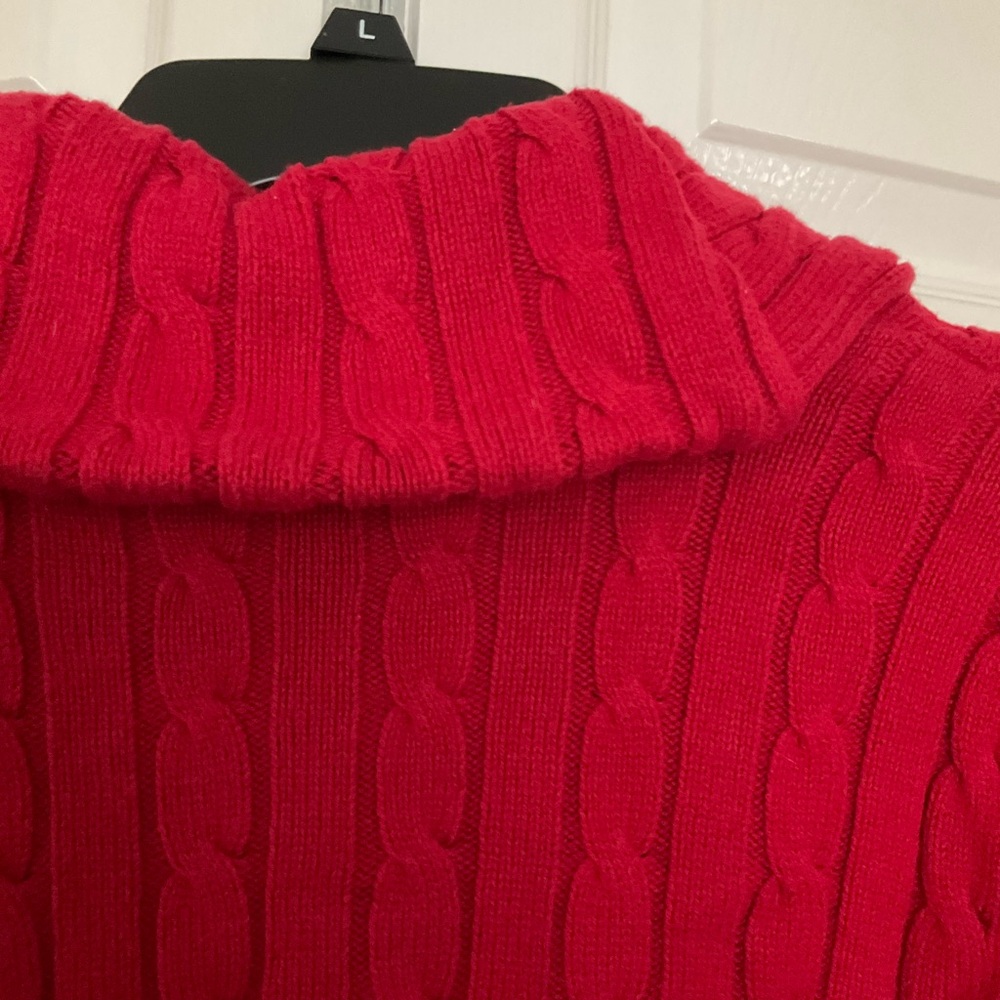 Chaps Bold Red Knit Pullover - Picture 4 of 8